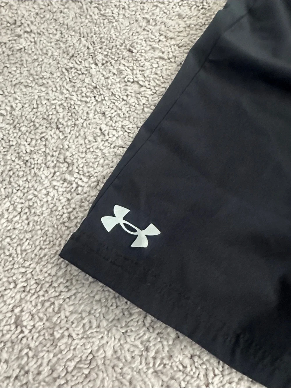 Under Armour Black Men's Athletic Shorts with White Logo